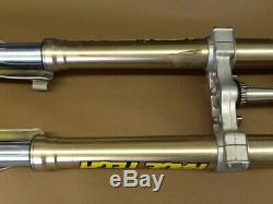 2004 Honda CRF250R Front Suspension Forks Shocks Triple Clamps Trees Fat Bars