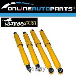 4 Extended Travel Gas Shock Absorbers for Patrol GU Y61 Coil Spring Front + Rear