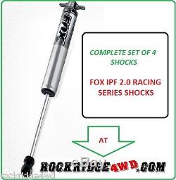 FOX IFP 2.0 PERFORMANCE Series Shocks 07-18 Jeep Wrangler JK JKU with 2-3 of Lift