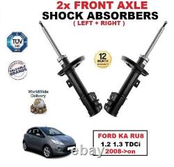 FRONT LEFT + RIGHT SHOCK ABSORBERS SET for FORD KA RU8 1.2 1.3 TDCi 2008-on