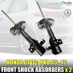 For Honda Civic Mk8 Front Shock Absorbers Shockers X2 FN FK 06 1.4 1.8 2.2 Vtec