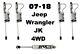 Fox 2.0 IFP Remote Reservoir Shocks + Stabilizer For 07-18 Jeep Wrangler JK 4WD
