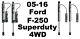 Fox 2.0 Perform Reservoir Front + Rear Shocks For 05-16 F-250 Superduty 4WD