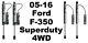 Fox 2.0 Perform Reservoir Front + Rear Shocks For 05-16 F-350 Superduty 4WD