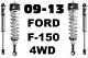 Fox 2.0 Performance Series Front Coil-Over + Rear Shocks For 09-13 F-150 4WD
