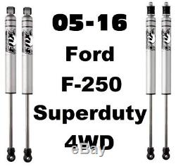 Fox 2.0 Performance Series Front + Rear Shocks For 05-16 F-250 Superduty 4WD