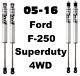 Fox 2.0 Performance Series Front + Rear Shocks For 05-16 F-250 Superduty 4WD