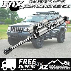 Fox 2.0 Performance Series Front Reservoir Shock For 93-04 Jeep ZJ WJ 4-6 Lift
