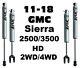 Fox 2.0 Series Perform Front+Rear Shocks 0-1 For GMC Sierra 2500/3500 HD 2/4WD