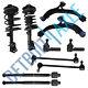 Pair (2) Complete Front Struts + (2) Lower Control Arms & Suspension Kit
