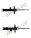 Pair of Front Shock Absorbers to Fit Citroen C4 II (B7) 09