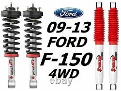 Rancho Front Quicklift Struts & RS5000X Rear Shocks For 09-13 Ford F-150 4WD
