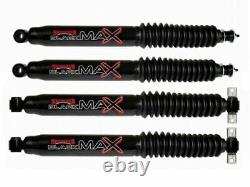 Skyjacker Set of 4 Front/Rear Black Max Shock Absorbers for Jeep Wrangler 4WD